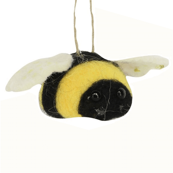 Gisela Graham Wool Bumble Bee Decoration